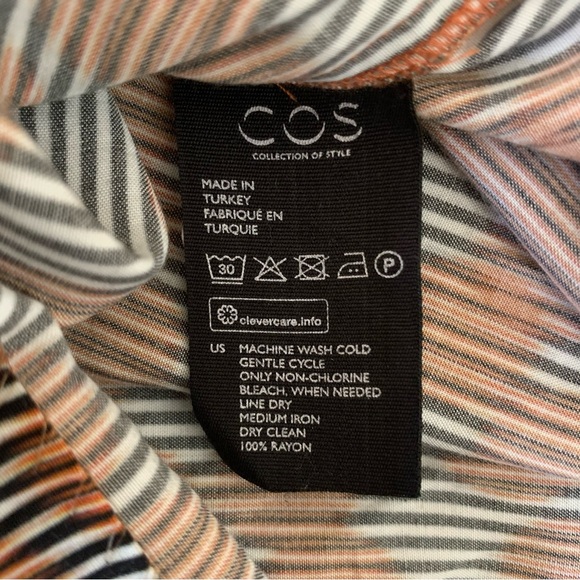 COS Printed Asymmetric Tie Midi Dress NEW - Picture 14 of 15